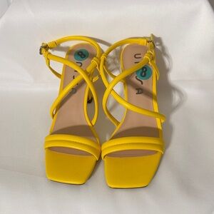 Unisa Vibrant Yellow Strappy Sandals